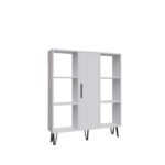 Βιβλιοθήκη Peoria άσπρο μελαμίνη 120x25x141 6εκ ed5571 - Image 3