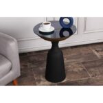 Βοηθητικό μεταλλικό τραπεζάκι Corti μαύρο χρώμα 42x56cm ed5584 - Image 4