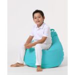 Πουφ Premium Kids Turquoise αδιάβροχο ύφασμα 60x25cm ed5594 - Image 5