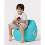 Πουφ Premium Kids Turquoise αδιάβροχο ύφασμα 60x25cm ed5594 - Image 4