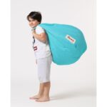 Πουφ Premium Kids Turquoise αδιάβροχο ύφασμα 60x25cm ed5594 - Image 3
