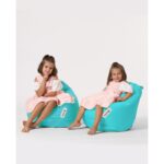 Πουφ Premium Kids Turquoise αδιάβροχο ύφασμα 60x25cm ed5594 - Image 2
