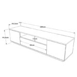 Έπιπλο tv fra μελαμίνη 180x44 5x44 6cm ed55 - Image 2