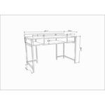 Γραφείο Alma μαύρο ανθρακί 120x60x74 8cm μελαμίνη ed5600 - Image 2