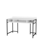 Γραφείο Alma μελαμίνη μαύρο λευκό 120x60x74 8cm ed5601 - Image 4