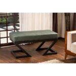 Σκαμπώ Fa πράσινο ύφασμα μέταλλο 92x46x44cm ed5617