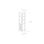 Ντουλάπι μπάνιου Gala sapphire μελαμίνη 38x34x162 2εκ ed5618 - Image 2