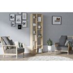 Βιβλιοθήκη Tomi Sapphire δρυς μελαμίνη 45x20x150εκ ed5620