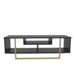 Βάση τηλεόρασης Asal 120 Black Gold 120x35 2x40 2cm ed5637 - Image 3