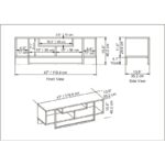 Βάση τηλεόρασης Asal 120 Gold White 120x35 2x40 2 ed5638 - Image 2