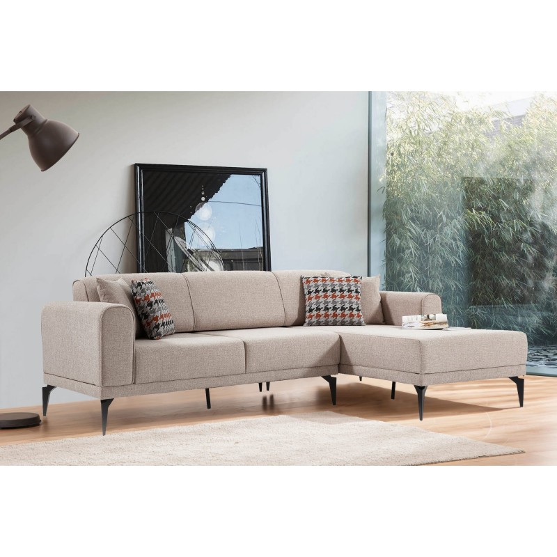 5650_0-800x800 Γωνιακός καναπές Livello κρεμ 250x160x85cm ed5650 - Image 1