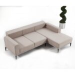 Γωνιακός καναπές Livello κρεμ 250x160x85cm ed5650 - Image 5