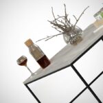 Τραπέζι σαλονιού Poly Sea Oak μελαμίνη μεταλλικός σκελετός 75x75x43εκ ed5655 - Image 5