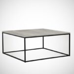 Τραπέζι σαλονιού Poly Sea Oak μελαμίνη μεταλλικός σκελετός 75x75x43εκ ed5655 - Image 4