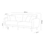 Σετ καναπέ Aria γκρι 205x82x83εκ ed5657 - Image 5