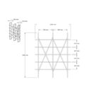 Βιβλιοθήκη Beliada Sapphire μαύρο μελαμίνη μεταλλικό πλαίσιο 126x26x160εκ ed5671 - Image 2