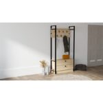 Έπιπλο εισόδου Manolya Sapphire μελαμίνη μεταλλικός σκελετός 90x33x180εκ ed5673 - Image 5