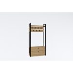 Έπιπλο εισόδου Manolya Sapphire μελαμίνη μεταλλικός σκελετός 90x33x180εκ ed5673 - Image 3