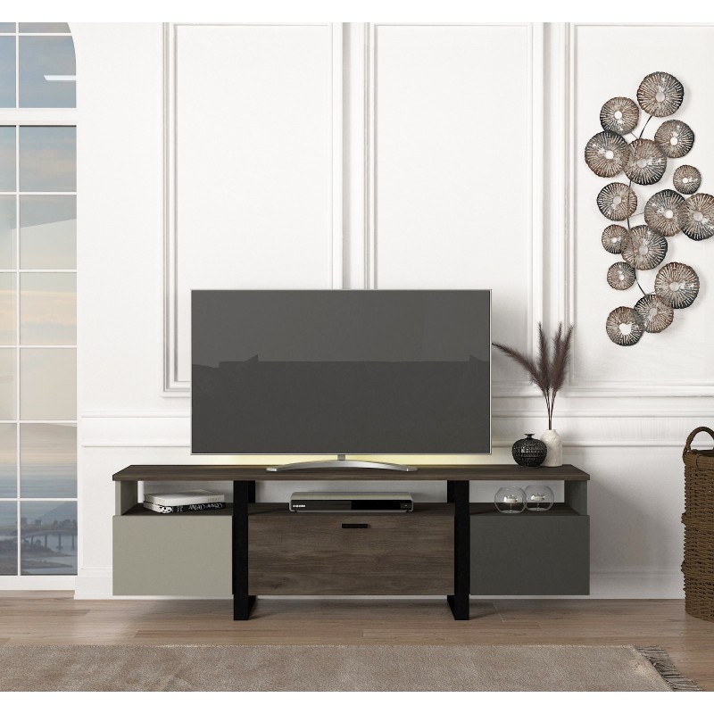 5675_0-800x800 Έπιπλο τηλεόρασης μέταλλο μοριοσανίδα Franco 150x31 5x46 2cm ed5675 - Image 1