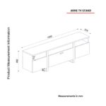 Έπιπλο τηλεόρασης μέταλλο μοριοσανίδα Franco 150x31 5x46 2cm ed5675 - Image 2