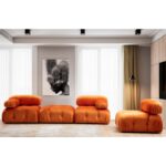 Σκαμπό Bubble Pouffe πορτοκαλί 95x65x45εκ ed5676 - Image 2