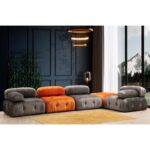 Σκαμπό Bubble Pouffe πορτοκαλί 95x65x45εκ ed5676 - Image 3