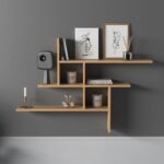 Ράφι τοίχου Germen Oak μελαμίνη 118x20x82cm ed5678 - Image 4