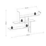 Ράφι τοίχου Germen Oak μελαμίνη 118x20x82cm ed5678 - Image 2