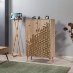 PIANETA ΠΑΠΟΥΤΣΟΘΗΚΗ OAK ΜΕΛΑΜΙΝΗ 80x36xH127cm ed5682