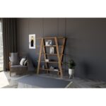 Βιβλιοθήκη Conde καρυδί μελαμίνη 120x25x150εκ ed5685 - Image 5