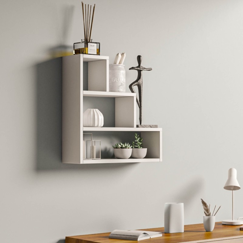 5688_0-800x800 Ραφιέρα Piramit άσπρο μελαμίνη 62x18x62εκ ed5688 - Image 1