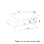Τραπέζι σαλονιού Arsenal άσπρο Cordoba μελαμινή 90x60x33εκ ed5694 - Image 2