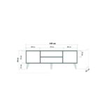 Έπιπλο τηλεόρασης Troiano 140x40x50cm μελαμίνη ed5696 - Image 2