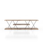 Έπιπλο τηλεόρασης Canio μαύρο καρυδί 120x30x33cm ed56 - Image 4