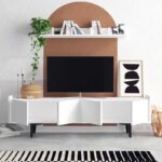 Έπιπλο τηλεόρασης Kastro άσπρο 150x40x57cm ed5703 - Image 5