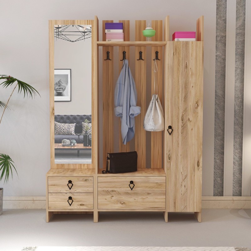 5705_0-800x800 Έπιπλο εισόδου Last atlantic pine μελαμίνη 136 7x33 1x180εκ ed5705 - Image 1