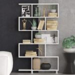 Βιβλιοθήκη Loto άσπρο χρώμα 90x20x156cm ed572