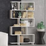 Βιβλιοθήκη Loto άσπρο χρώμα 90x20x156cm ed572 - Image 4