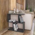 Βοηθητικό τραπέζι Mania ανθρακί μελαμίνη 60x60x20cm ed574