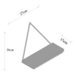 Ραφιέρα Begonia σκούρο καρυδί μαύρο ξύλο μεταλλικό πλαίσιο 27x15x28εκ ed5752 - Image 2