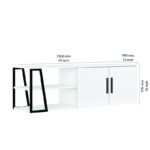 Έπιπλο τηλεόρασης Manzoni 150x40x47cm μελαμίνη ed5763 - Image 2