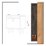 Κομοδίνο Altro μελαμίνη 50x40x55cm oak γκρι ed5769 - Image 2