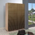 Ντουλάπα ρούχων Mode τρίφυλλη 135x52x192cm μελαμίνη oak ed576