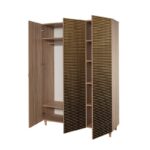 Ντουλάπα ρούχων Mode τρίφυλλη 135x52x192cm μελαμίνη oak ed576 - Image 4