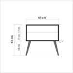 Κομοδίνο Two μελαμίνη 60x40x61cm ed5772 - Image 2