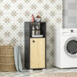 Ντουλάπι μπάνιου Ahu μαύρη Marble Sapphire Oak μελαμίνη 98 6x35cm ed5785