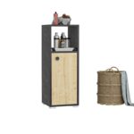 Ντουλάπι μπάνιου Ahu μαύρη Marble Sapphire Oak μελαμίνη 98 6x35cm ed5785 - Image 4