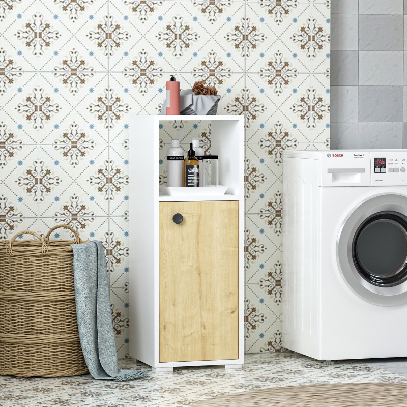 5786_0-800x800 Ντουλάπι μπάνιου Ahu άσπρη Sapphire Oak μελαμίνη 98 6x35cm ed5786 - Image 1