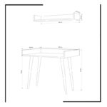 Γραφείο Penna 90x60x84cm μελαμίνη λευκό ed5794 - Image 2