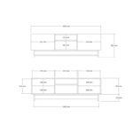 Έπιπλο tv Brindisi καρυδί χρώμα ξύλο 150x41x50cm ed579 - Image 2